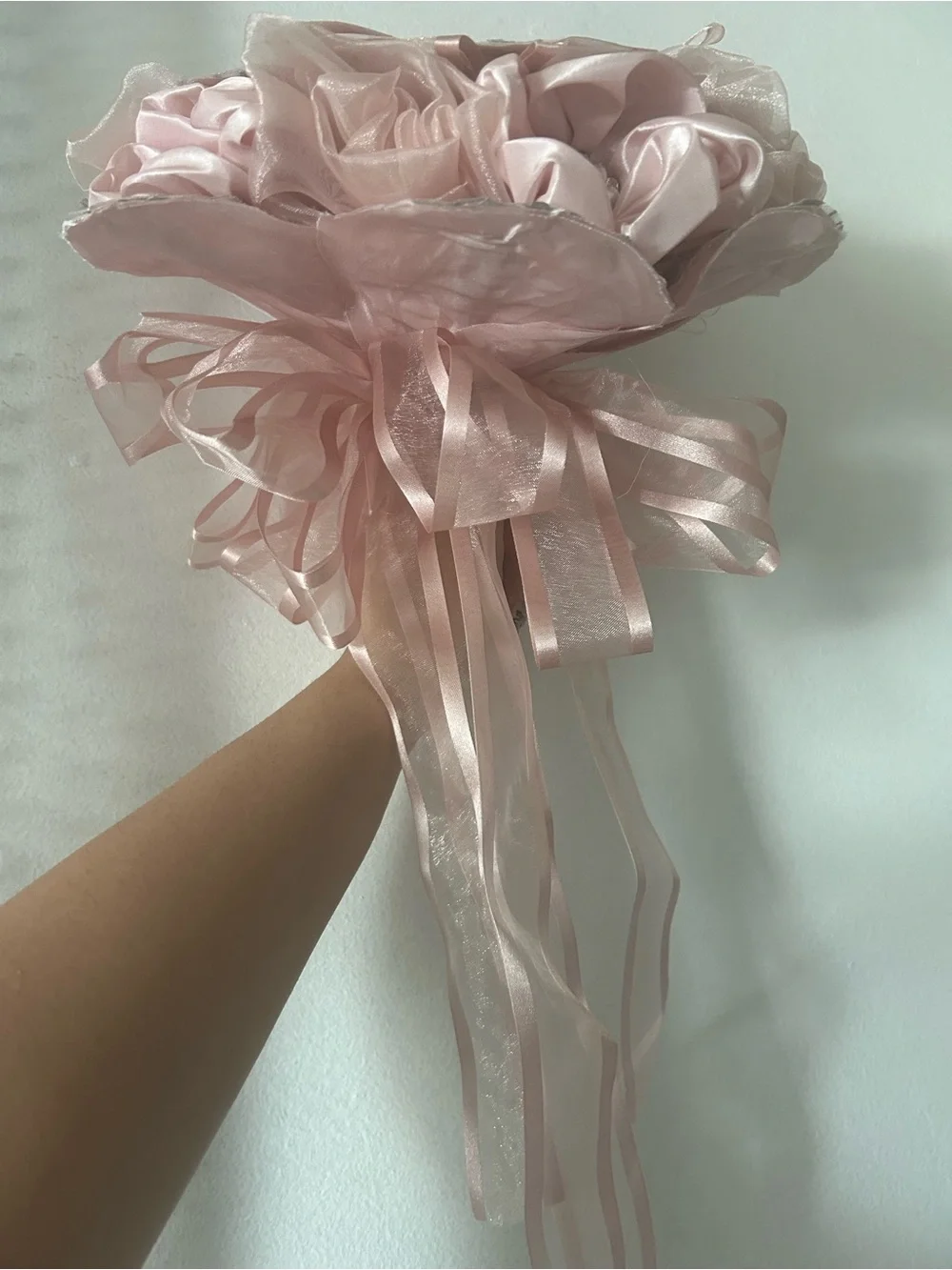 Elegant Blush Pink Sequined Floral Bouquet